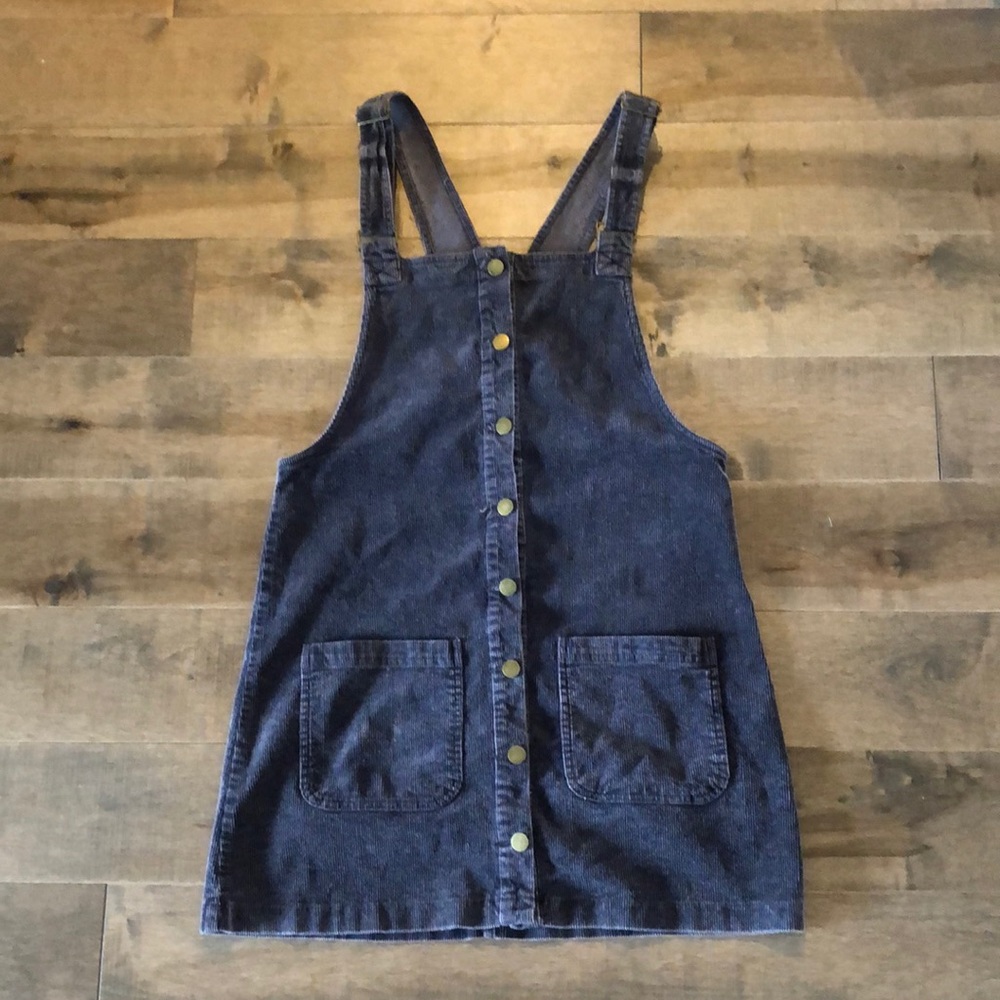 Corduroy overall dress
